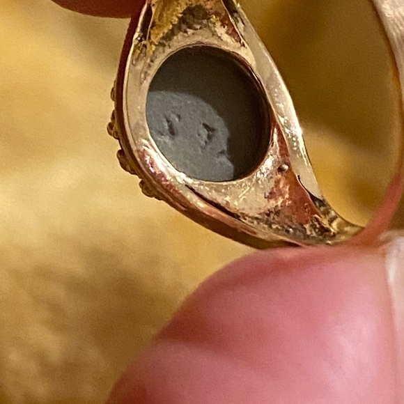 Solid 14 karat gold, green, white and yellow flower Vintage style Wedgwo… - Picture 14 of 14